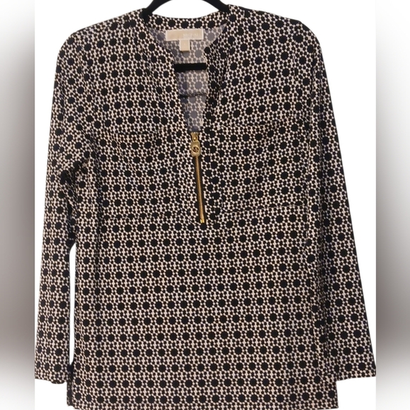 Michael Kors - Ladies Long Sleeve Pullover Blouse With Pockets And Working... - Picture 6 of 11